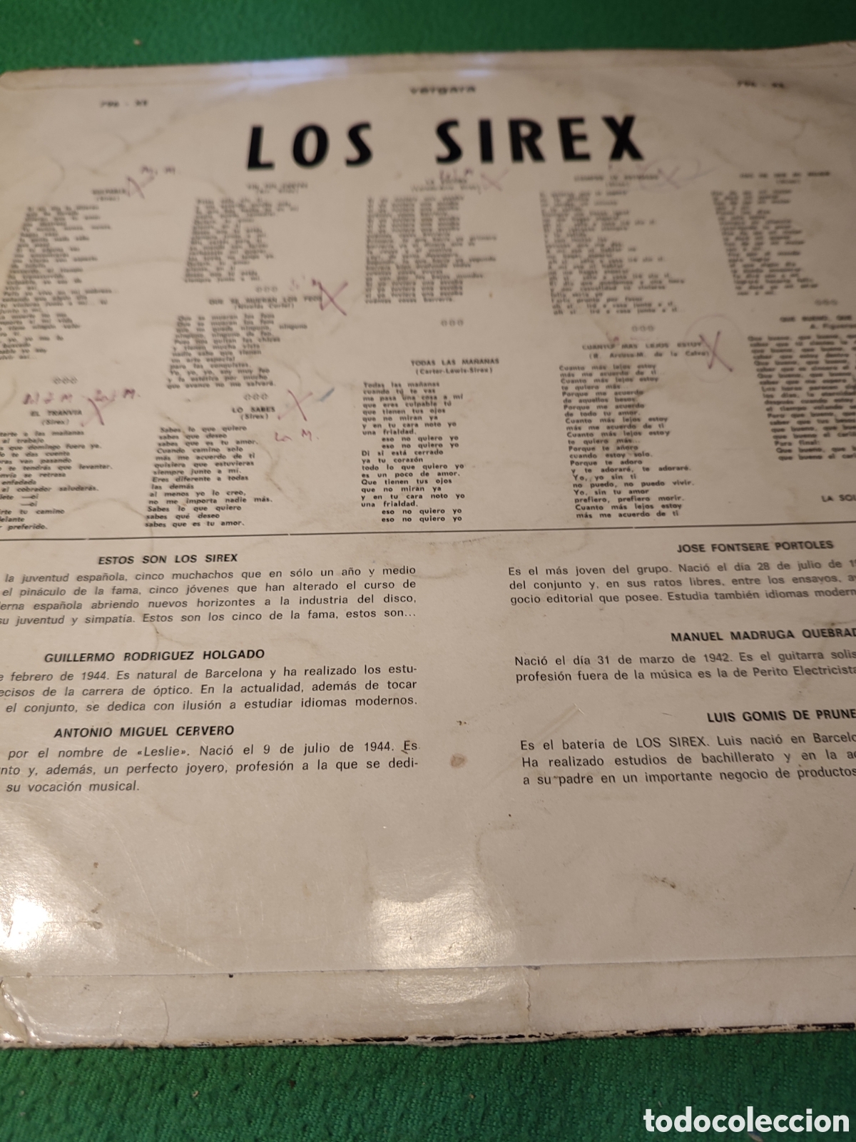 Discos de vinilo: Los Sirex - Same Vinilo Lp - Foto 2