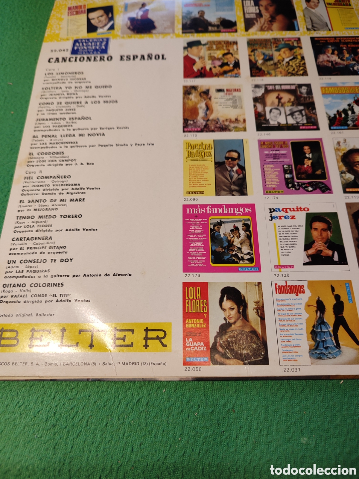 Discos de vinilo: Cancionero espa&ntilde;ol - Varios Belter - Foto 2