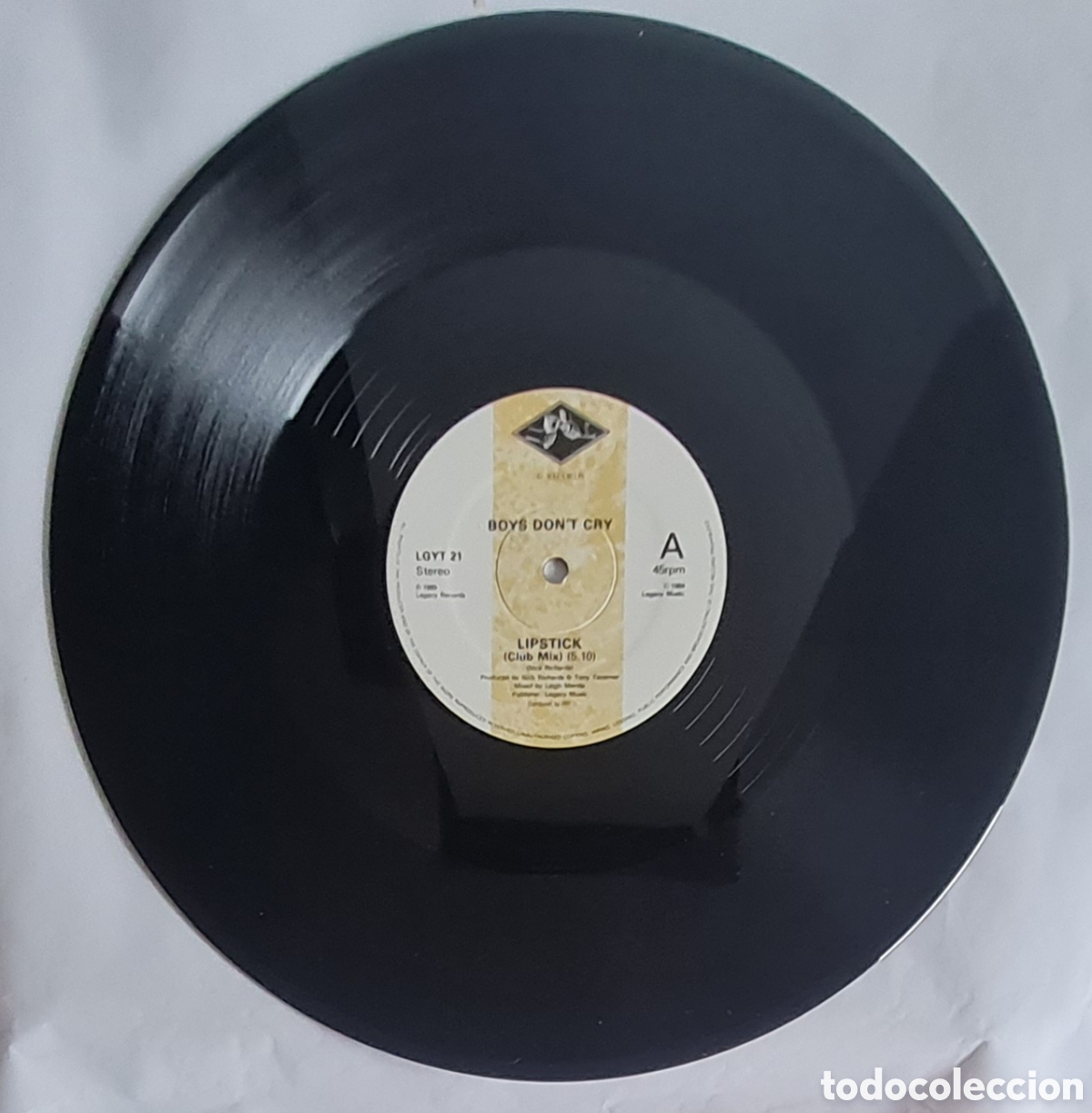 Discos de vinilo: MAXI - BOYS DONT CRY - LIPSTICK - 1985 INGLATERRA - Foto 3