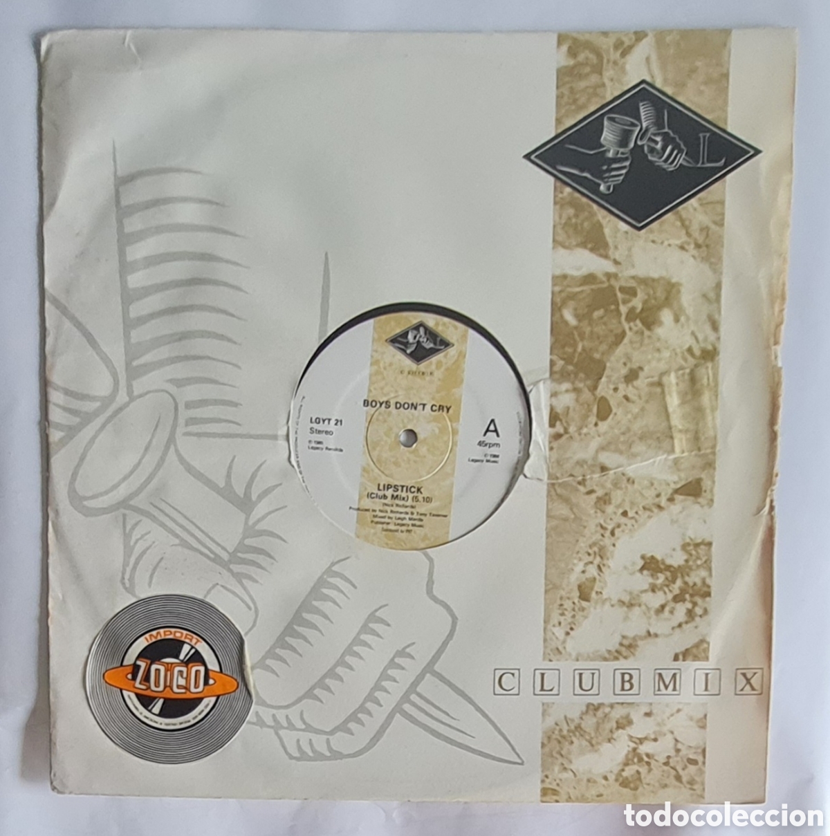 Discos de vinilo: MAXI - BOYS DONT CRY - LIPSTICK - 1985 INGLATERRA - Foto 1