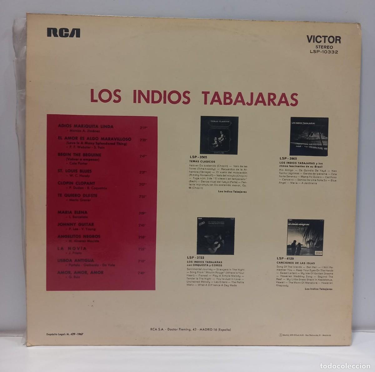 Discos de vinilo: LOS INDIOS TABAJARAS - LOS INDIOS TABAJARAS. VINILO (LP, Album). CCM2-C - Foto 2
