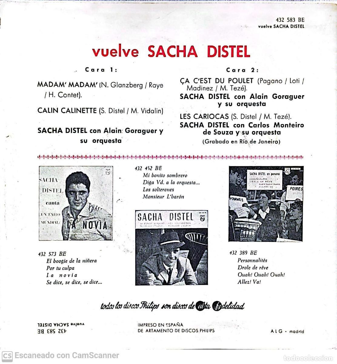 Discos de vinilo: Sacha Distel &lrm;&ndash; Vuelve Sacha Distel - Foto 2