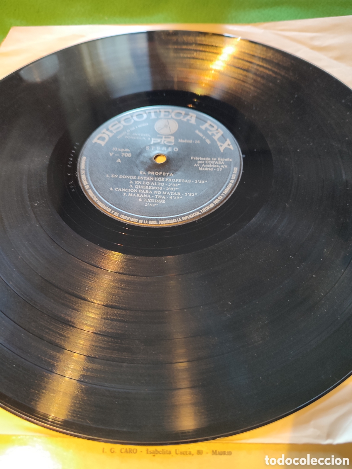 Discos de vinilo: Ricardo Cantalapiedra - El profeta - Foto 3