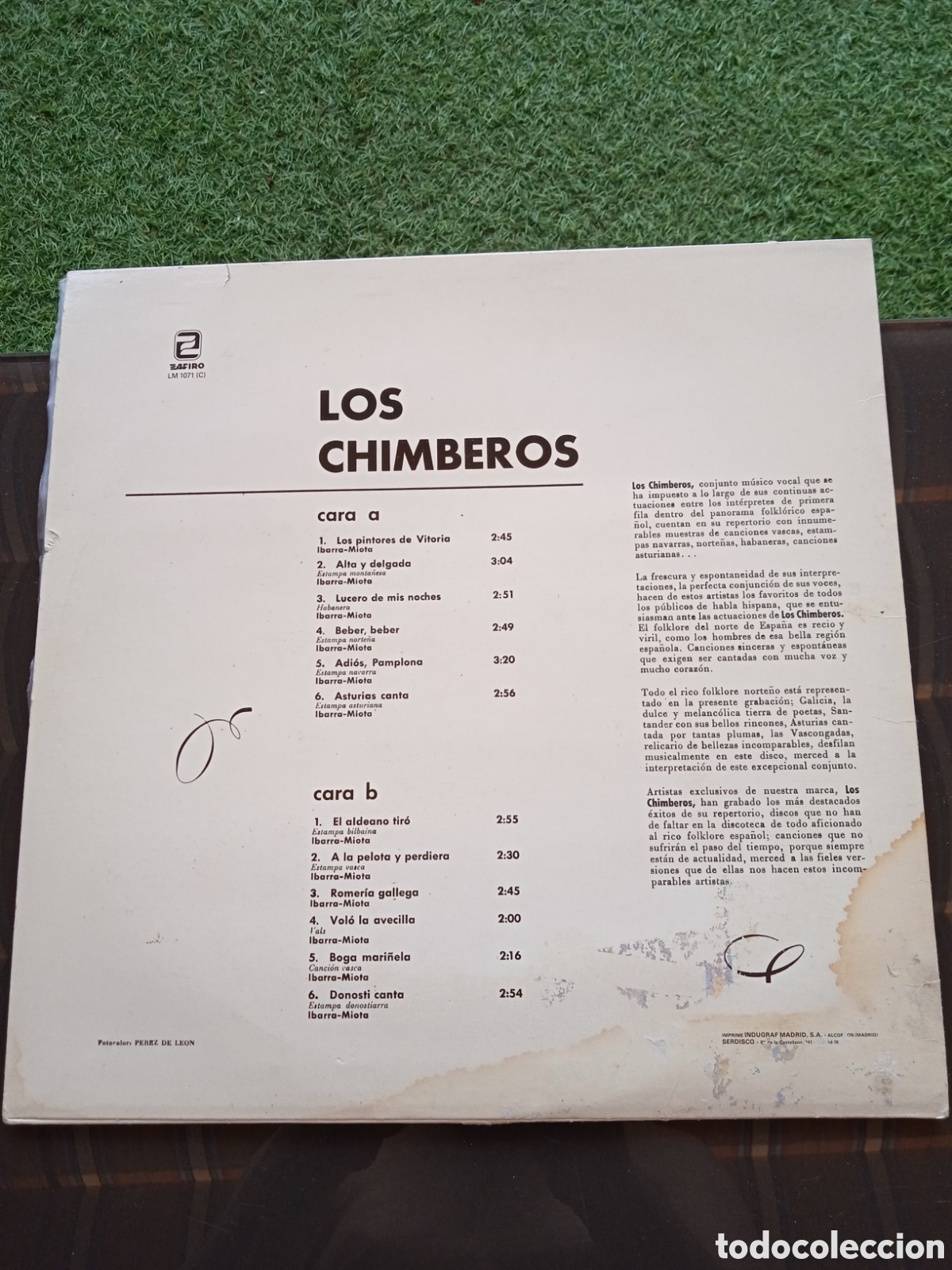 Discos de vinilo: LP Los Chimberos - Foto 2