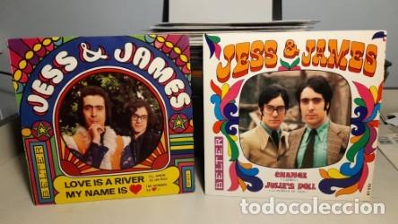 Discos de vinilo: 2 SINGLES DE JESS & JAMES : CHANGE + LOVE IS A RIVER - Foto 1