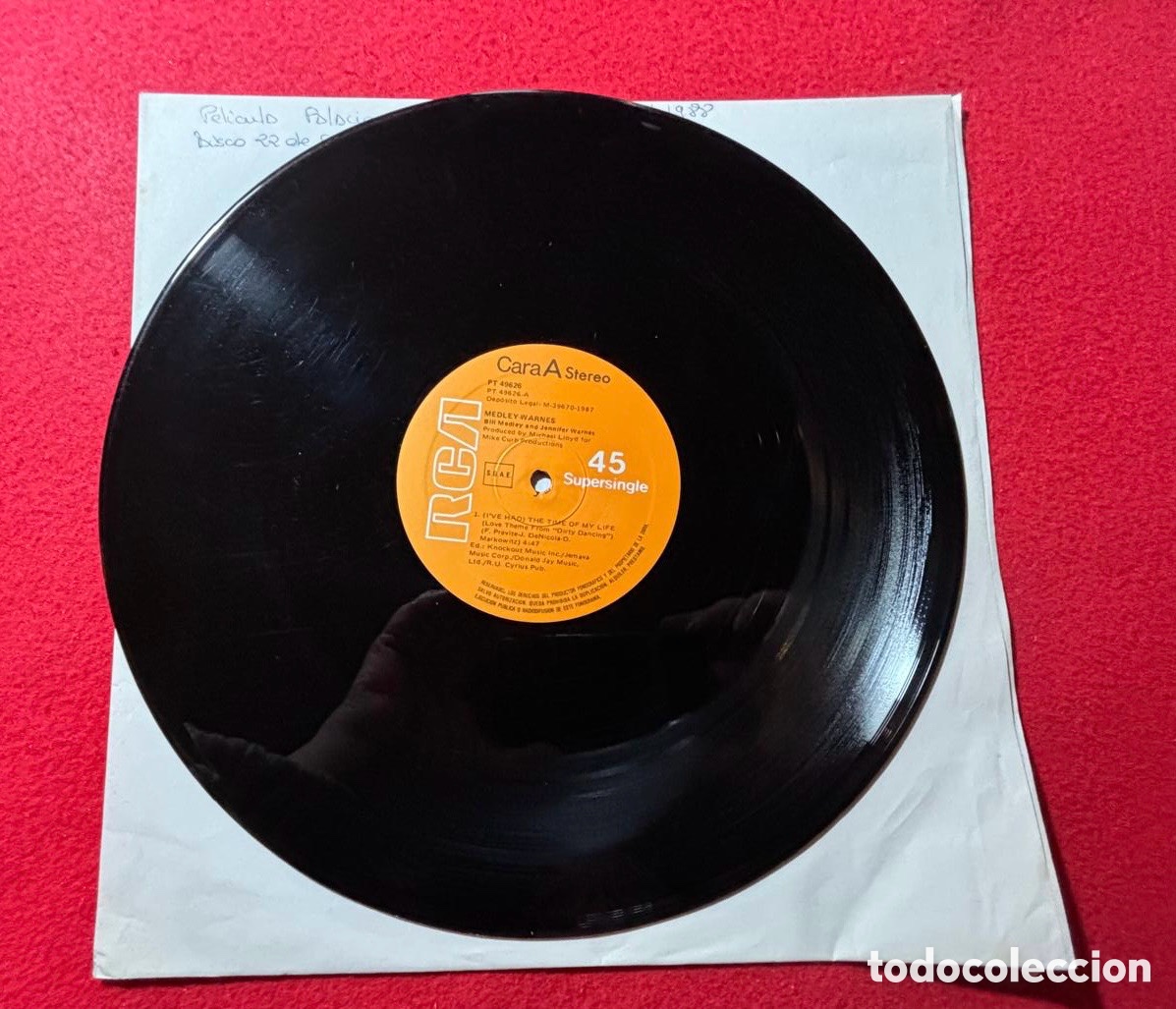Discos de vinilo: DIRTY DANCING MAXI SINGLE ESPA&Ntilde;A 1987- - Foto 3