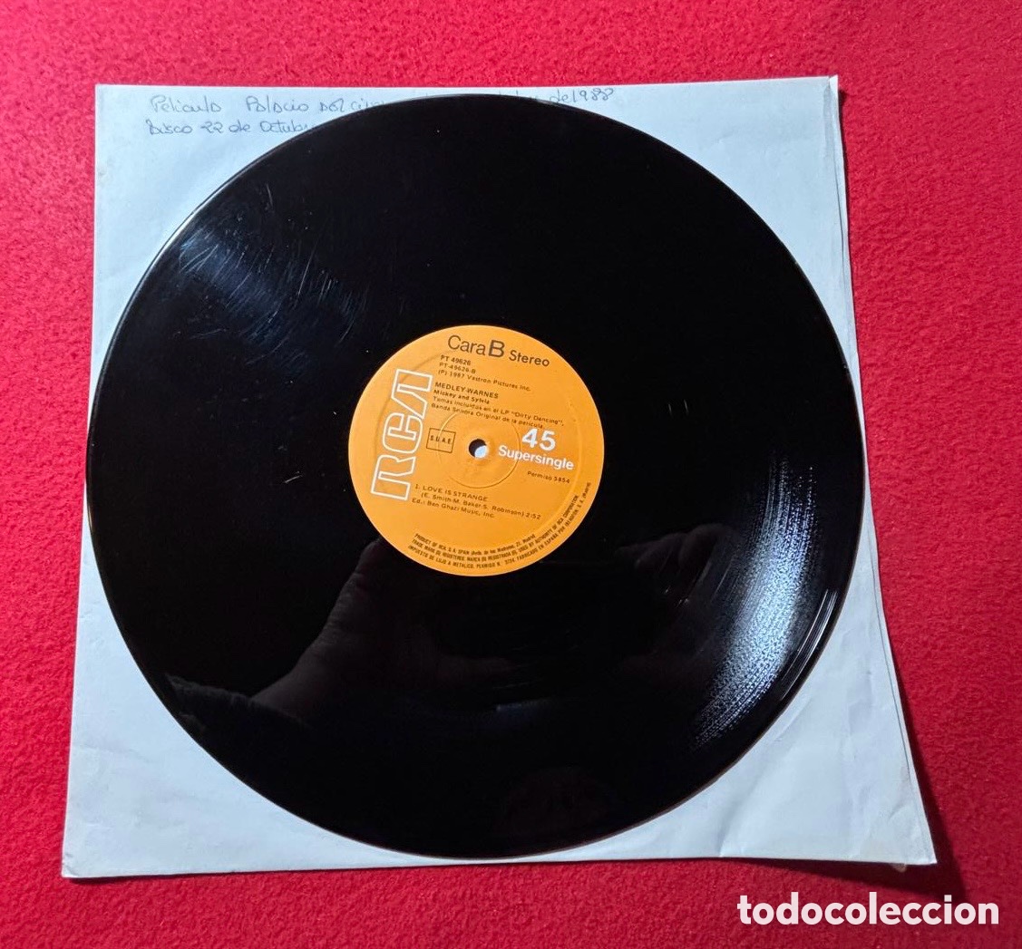 Discos de vinilo: DIRTY DANCING MAXI SINGLE ESPA&Ntilde;A 1987- - Foto 4