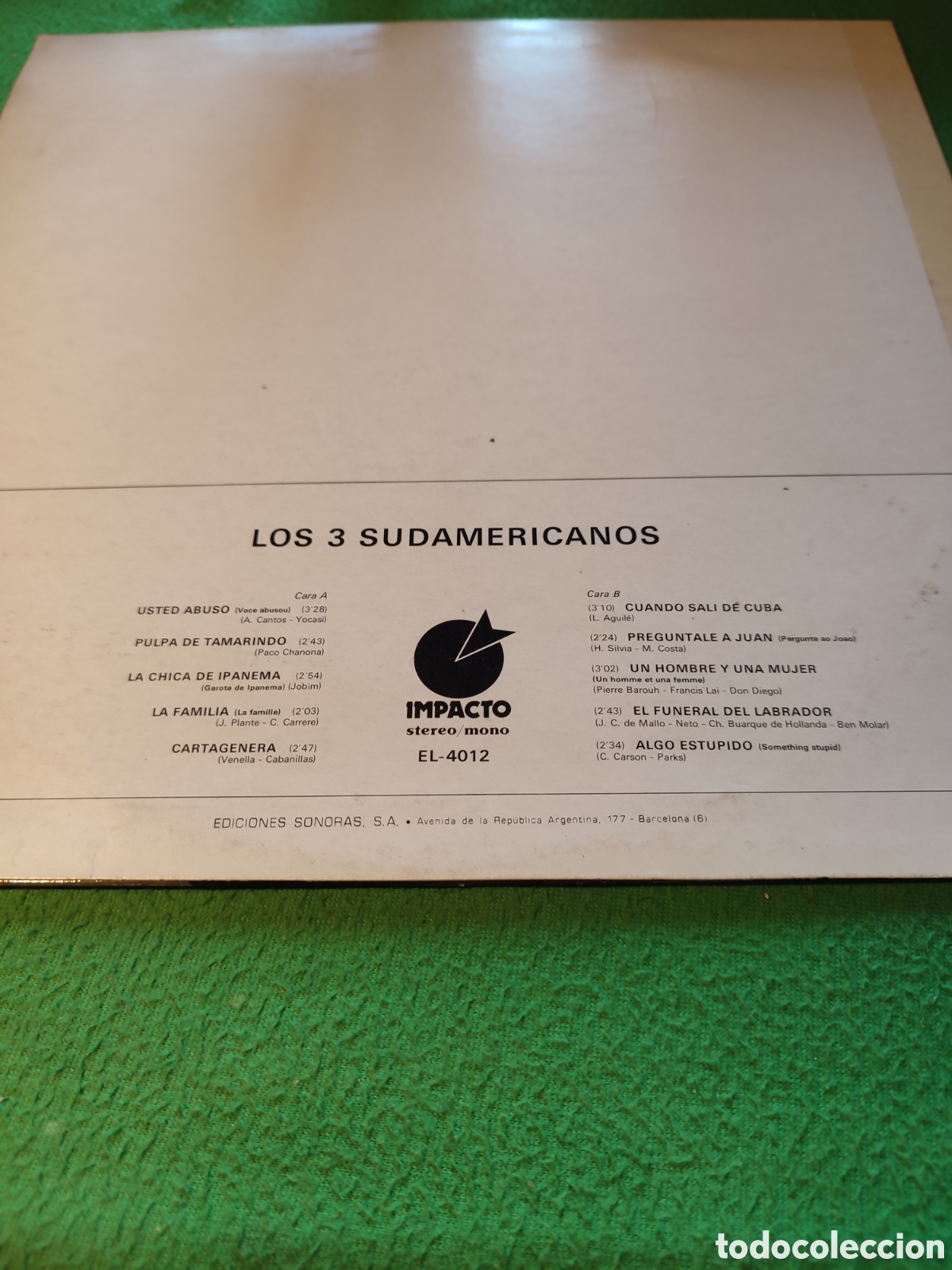 Discos de vinilo: Los 3 Sudamericanos - Same Vinilo Lp - Foto 2