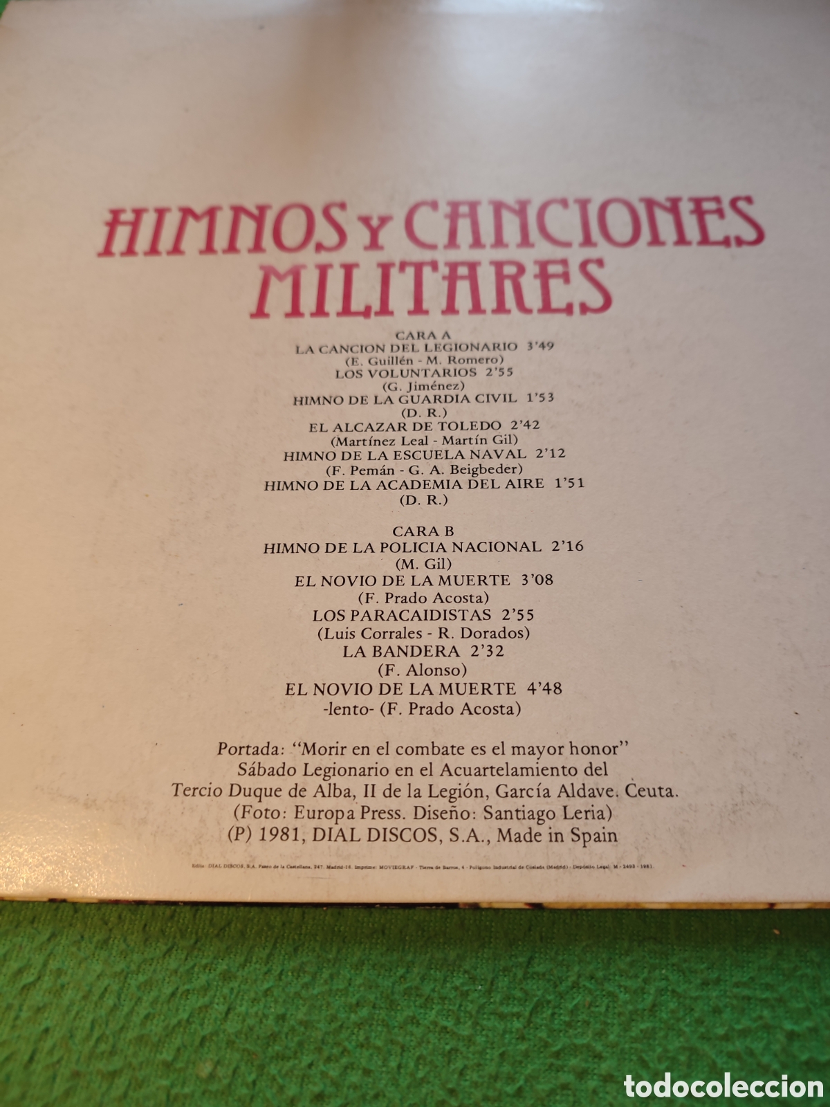 Discos de vinilo: Himnos y canciones militares - Same Vinilo Lp - Foto 2