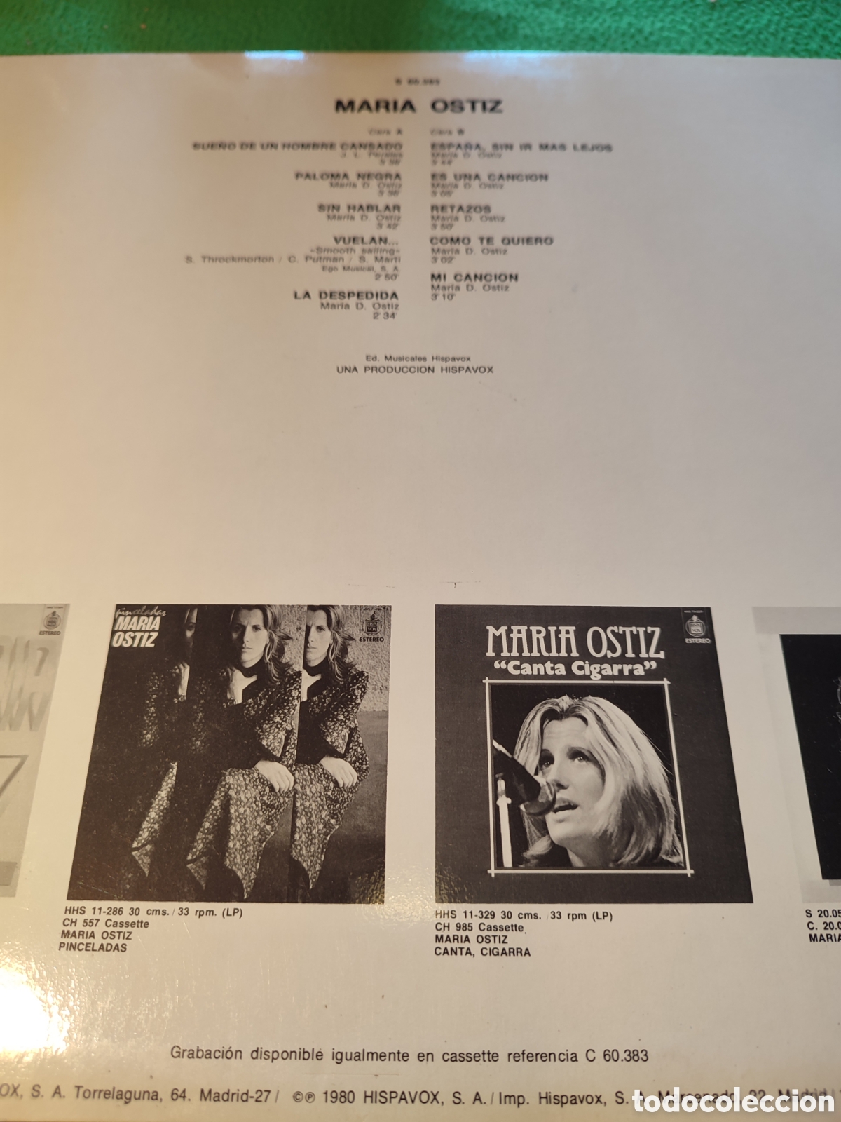 Discos de vinilo: Mar&iacute;a Ostiz - Mar&iacute;a Ostiz - Foto 2