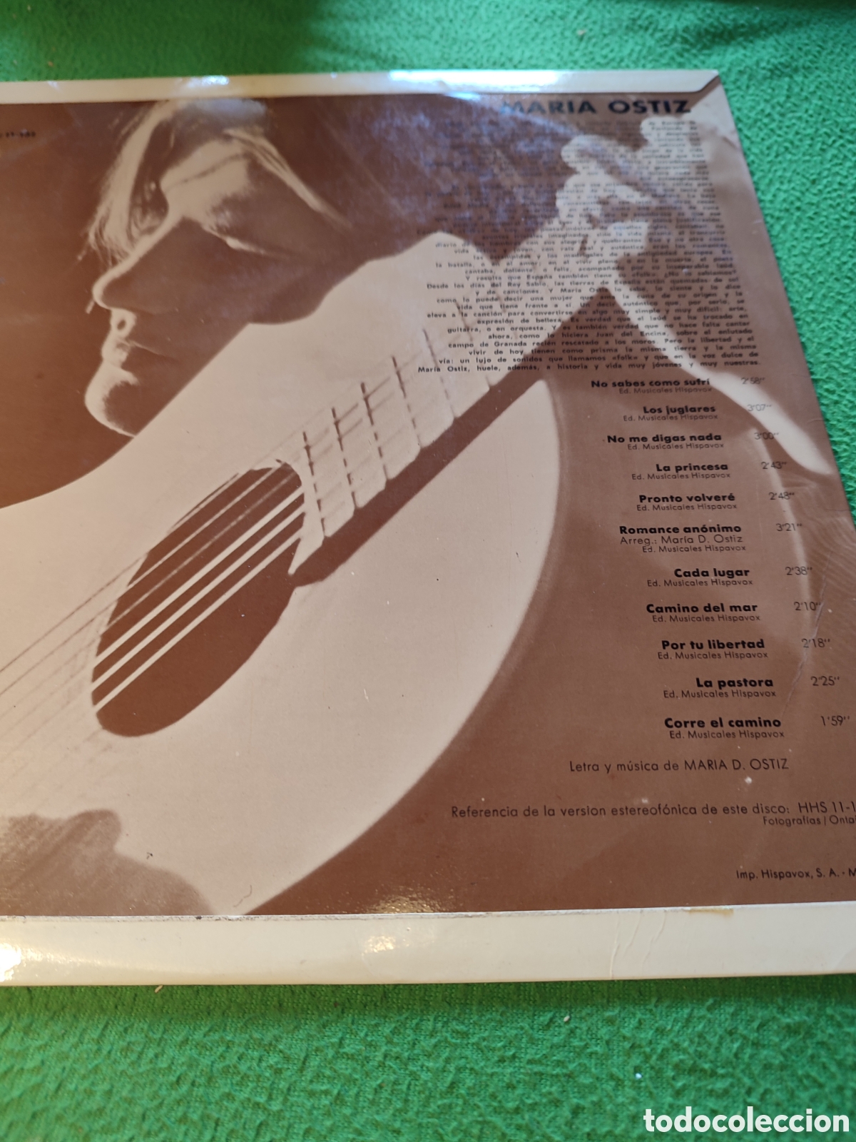 Discos de vinilo: Mar&iacute;a Ostiz - No sab&eacute;s c&oacute;mo sufr&iacute; - Foto 2