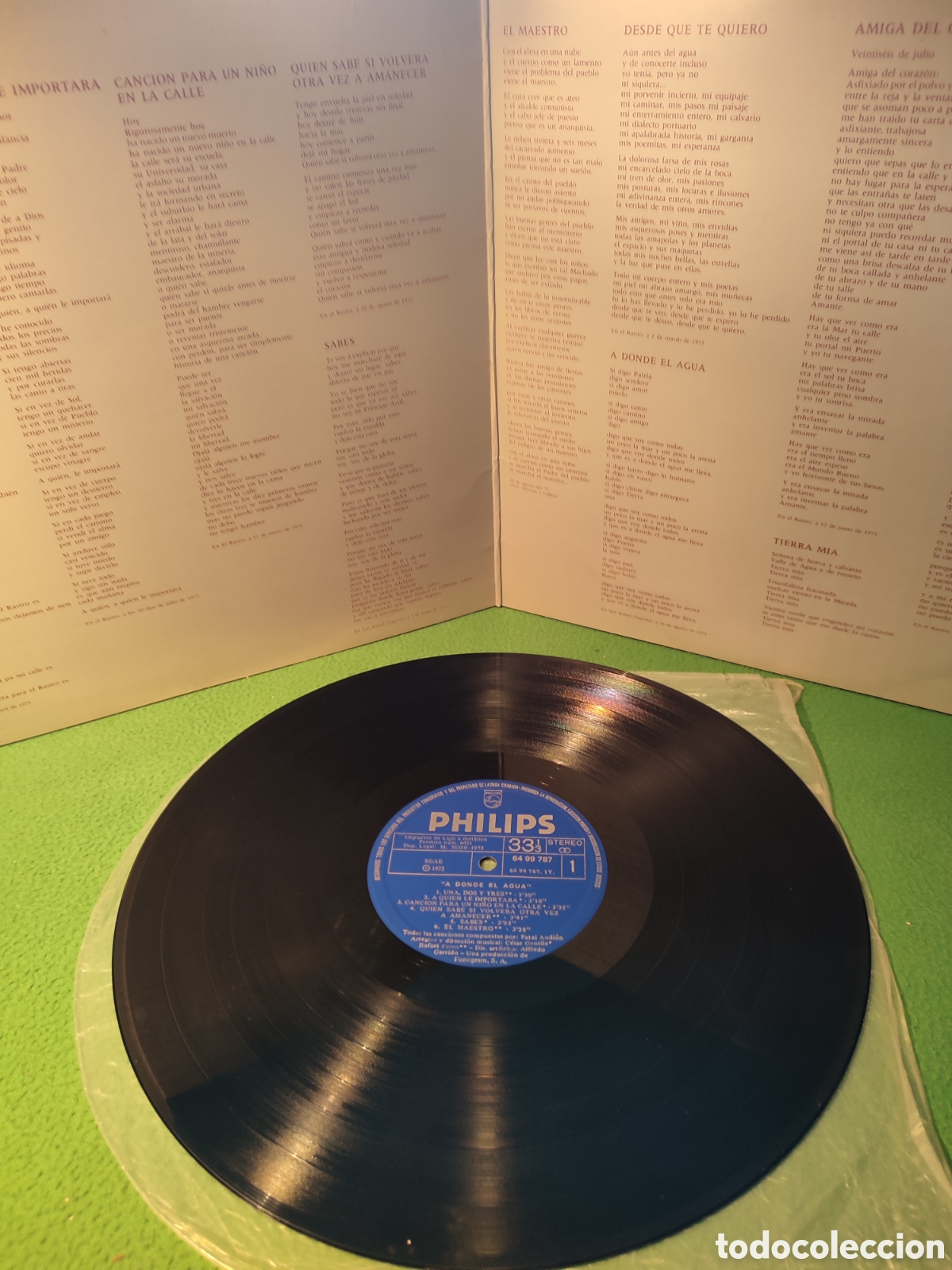 Discos de vinilo: Patxi Andion - A donde el agua - Foto 2