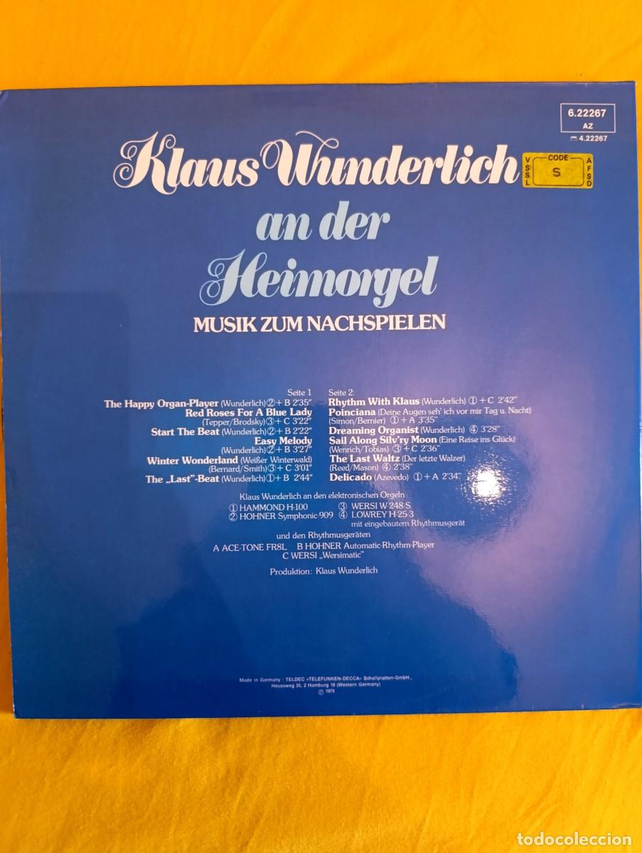 Discos de vinilo: Disco de vinilo Klaus Wunderlich &ndash; An Der Heimorgel - Foto 4
