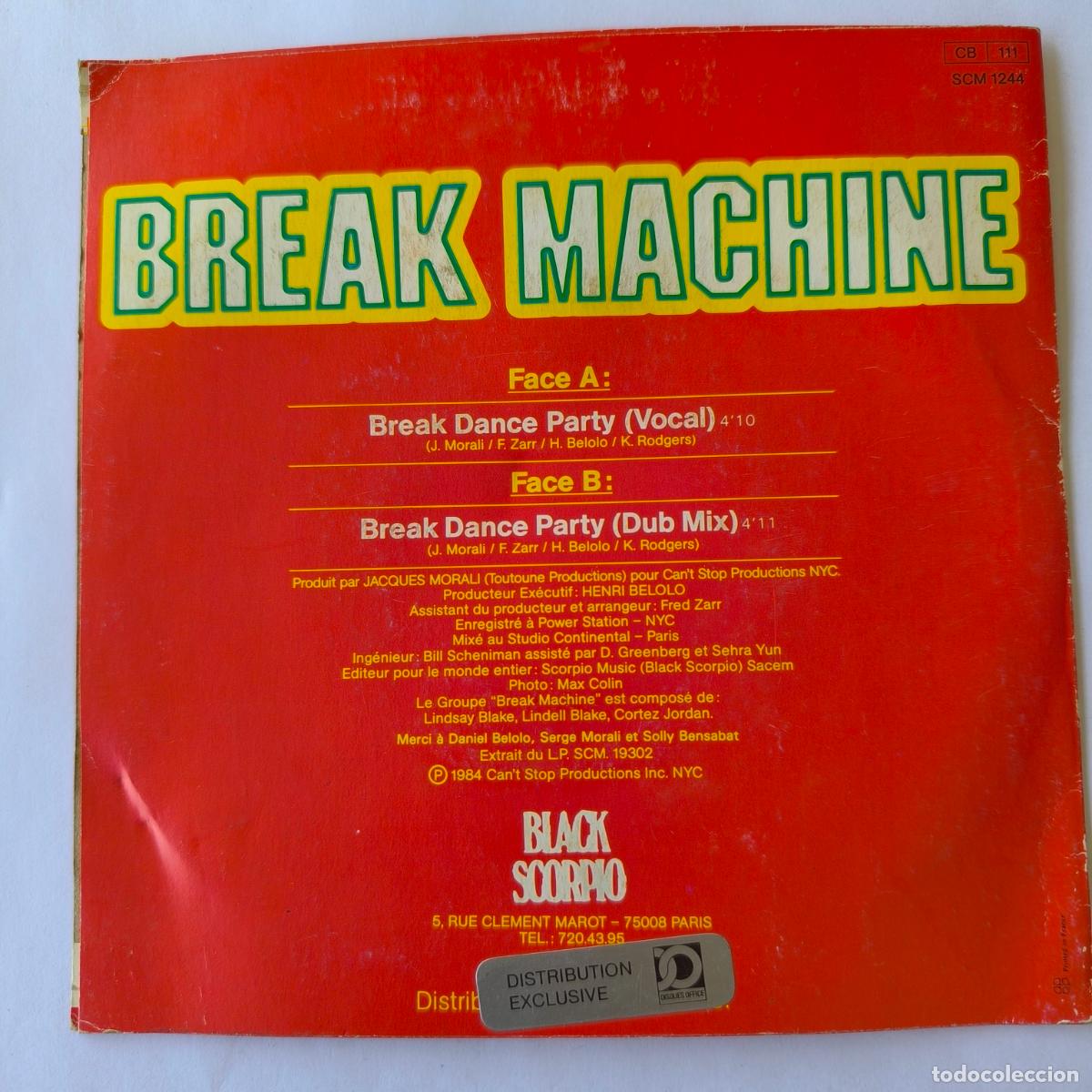 Discos de vinilo: BREAK MACHINE - BREAK DANCE PARTY single 1984 - Foto 2