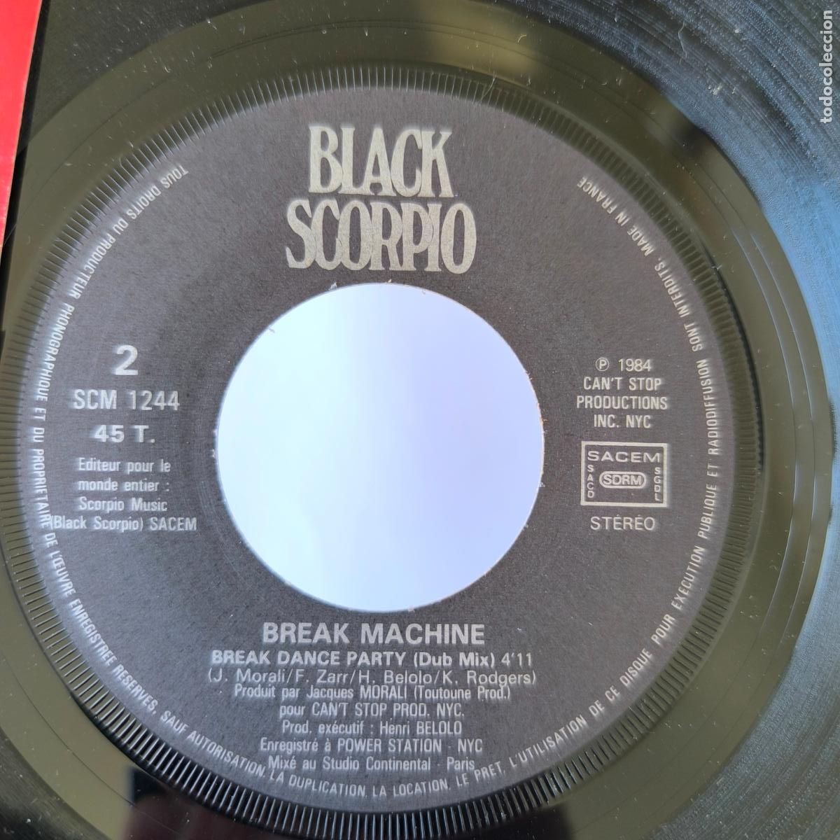 Discos de vinilo: BREAK MACHINE - BREAK DANCE PARTY single 1984 - Foto 3
