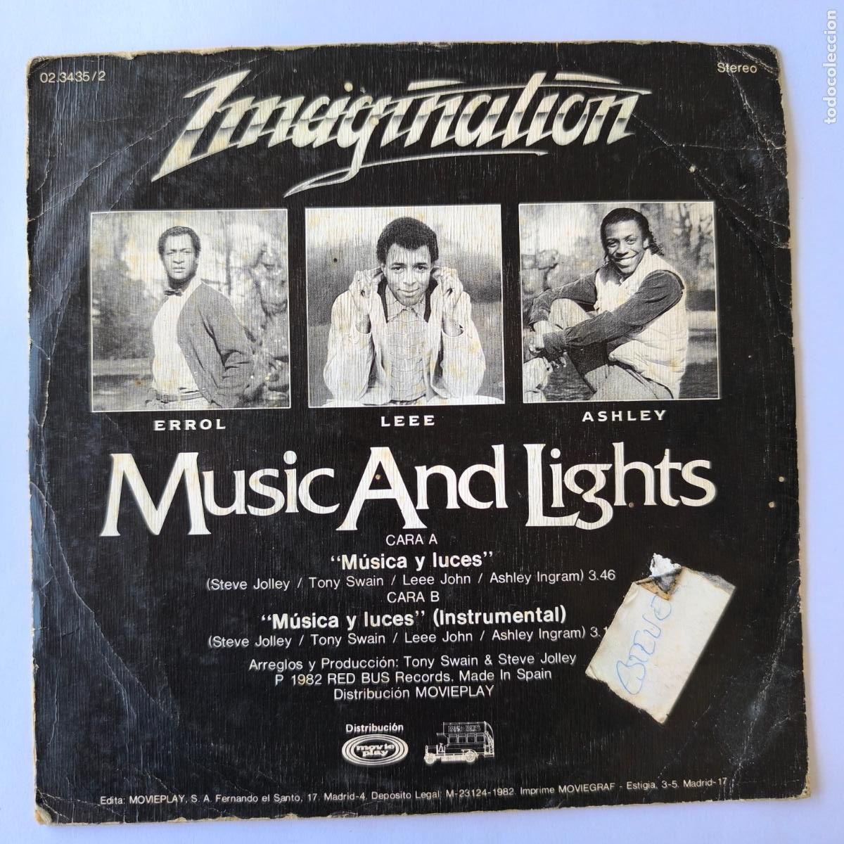 Discos de vinilo: Imagination - Music And Lights (7&rdquo;, Single) - Foto 2