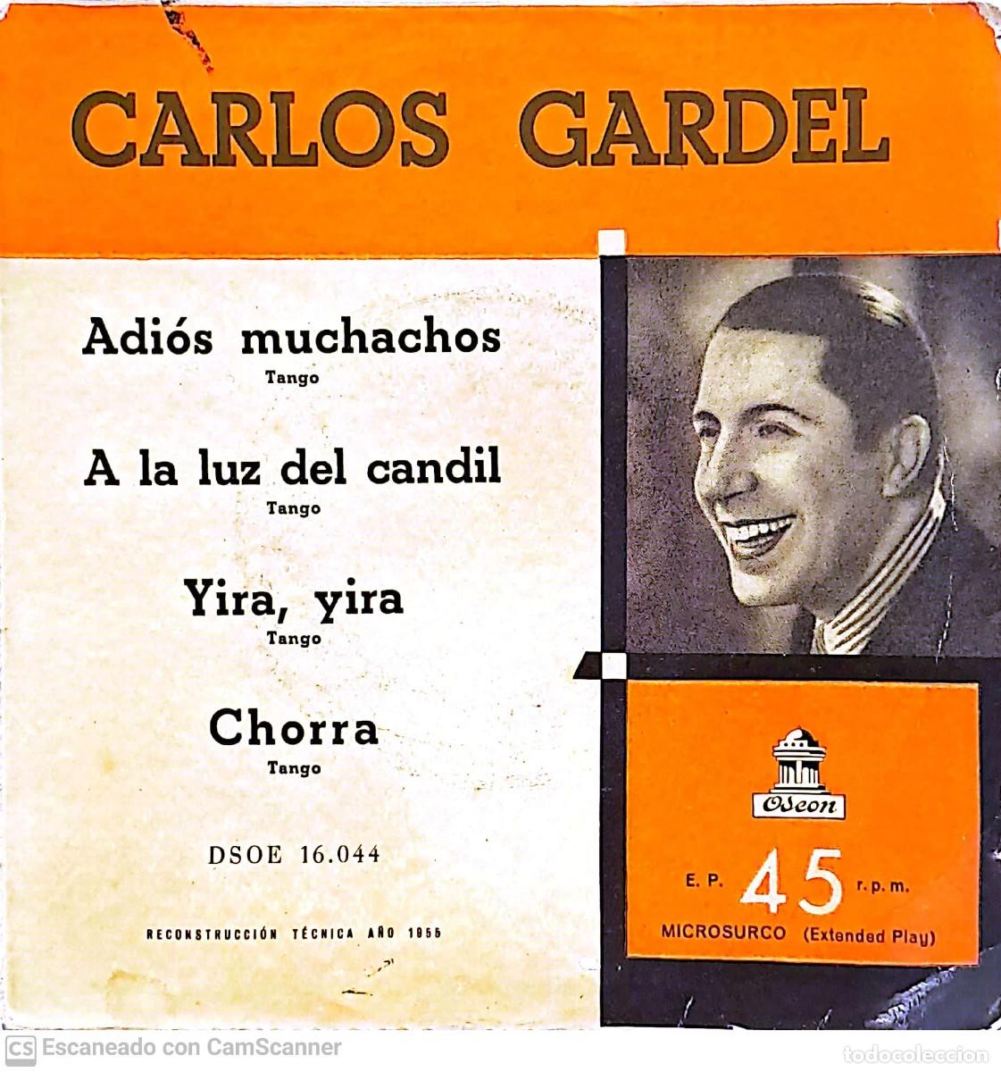 Discos de vinilo: Carlos Gardel &lrm;&ndash; Adi&oacute;s Muchachos - Foto 1