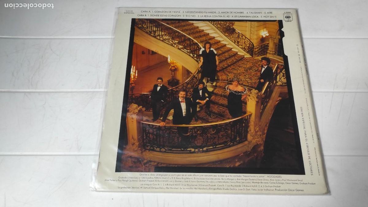 Discos de vinilo: LP MOCEDADES - AMOR DE HOMBRE - Foto 2