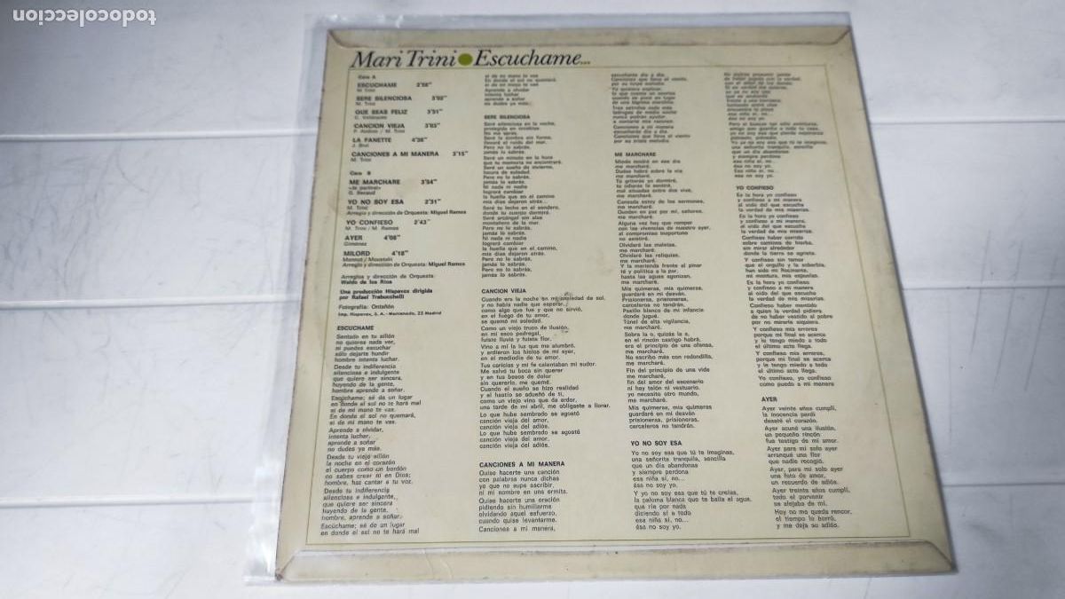 Discos de vinilo: LP MARI TRINI - ESCUCHAME... - Foto 2