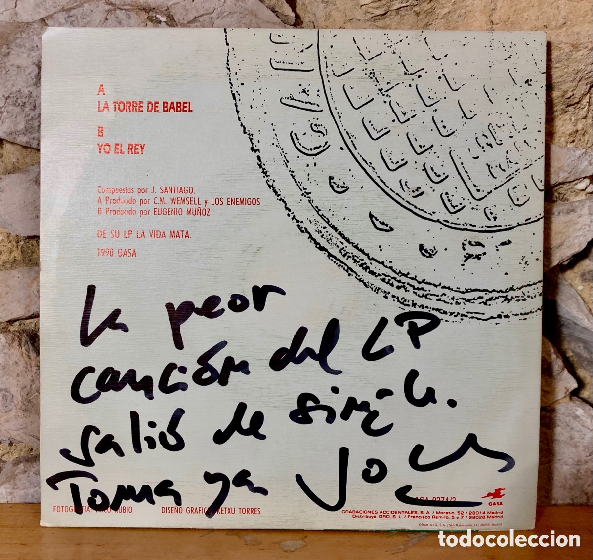 Discos de vinilo: &bull;&yen;&bull; SINGLE &ldquo;LOS ENEMIGOS&rdquo; (&Uacute;NICO) &bull;&yen;&bull; - Foto 2