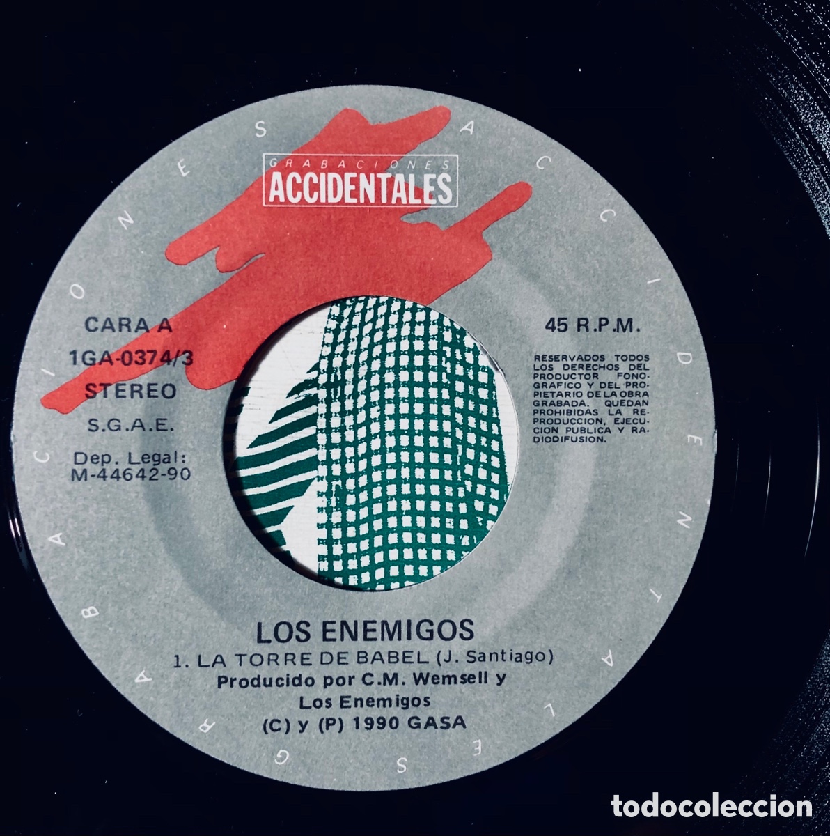 Discos de vinilo: &bull;&yen;&bull; SINGLE &ldquo;LOS ENEMIGOS&rdquo; (&Uacute;NICO) &bull;&yen;&bull; - Foto 3