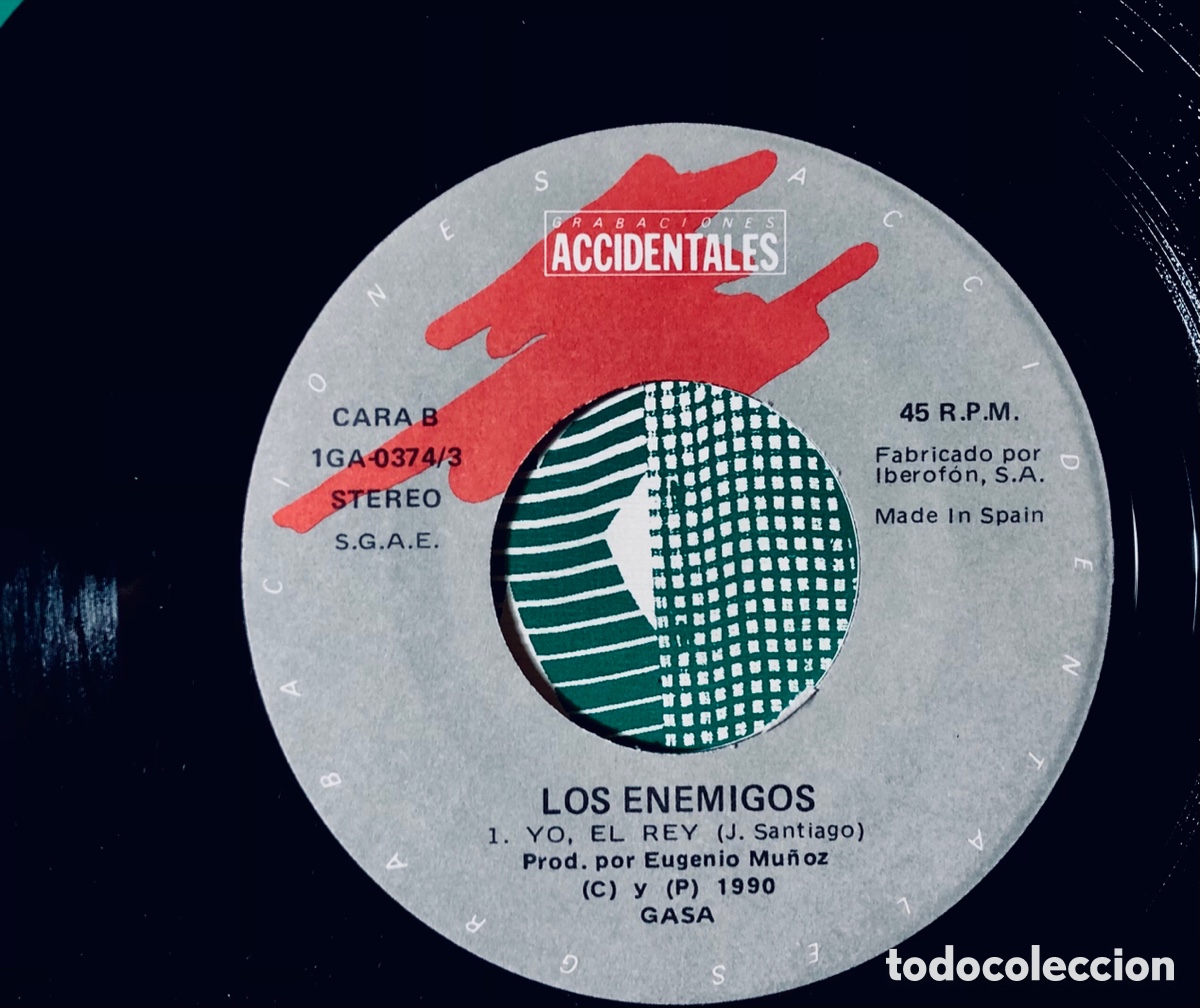 Discos de vinilo: &bull;&yen;&bull; SINGLE &ldquo;LOS ENEMIGOS&rdquo; (&Uacute;NICO) &bull;&yen;&bull; - Foto 4