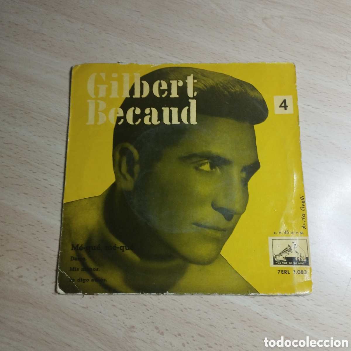 Discos de vinilo: EP 7&rdquo; Gilbert Becaud 1958 me-que, me-que + 3. - Foto 1