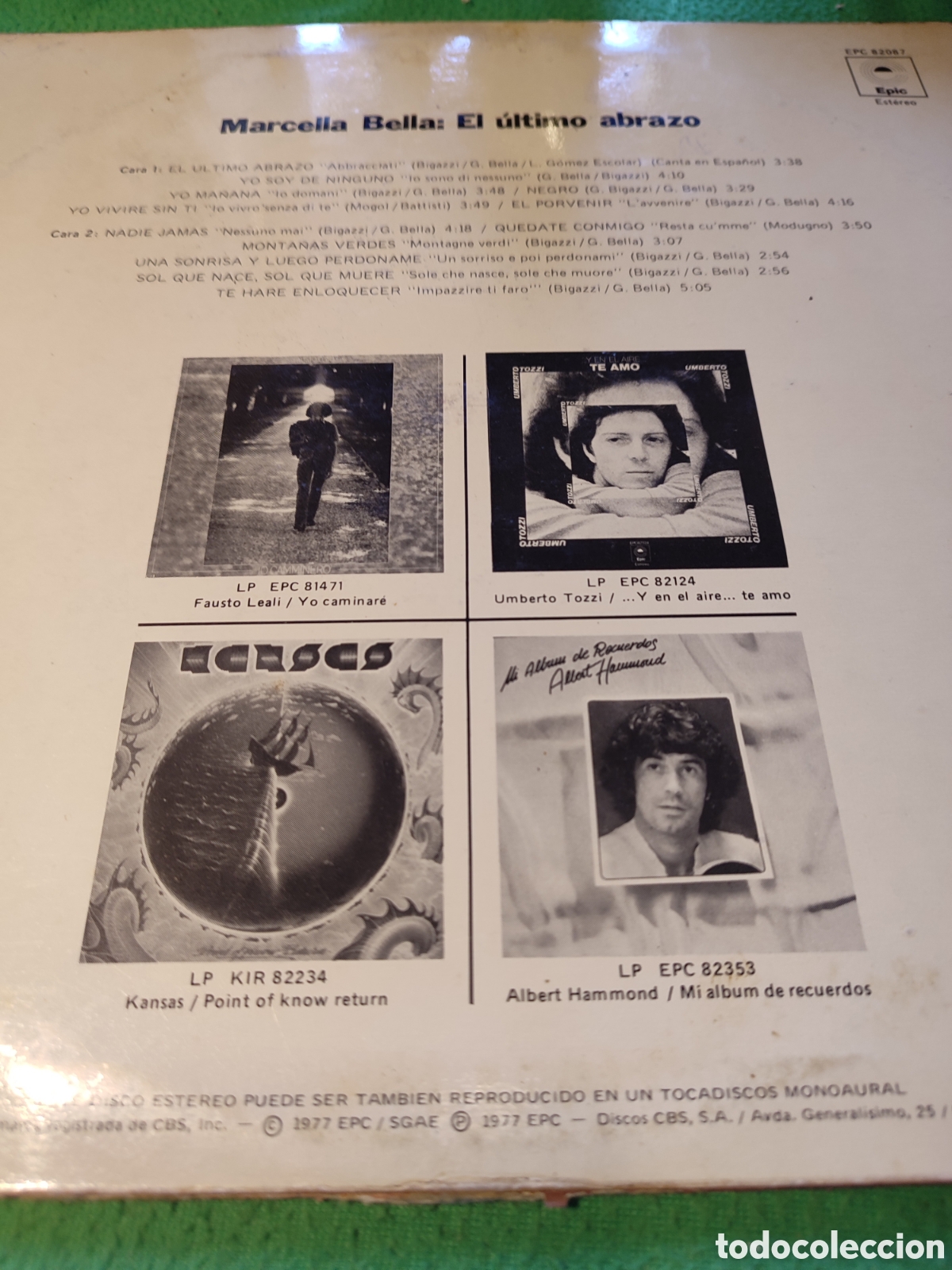 Discos de vinilo: Marcella Bella - El &uacute;ltimo abrazo - Foto 2