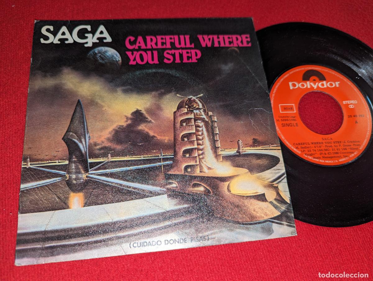 Vinyl records: SAGA Careful where you step/Compromise 7'' SINGLE 1981 Polydor ESPA&Ntilde;A SPAIN