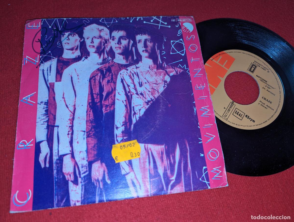 Disques de vinyle: CRAZE Motions/Spartans 7'' SINGLE 1980 EMI ESPA&Ntilde;A SPAIN