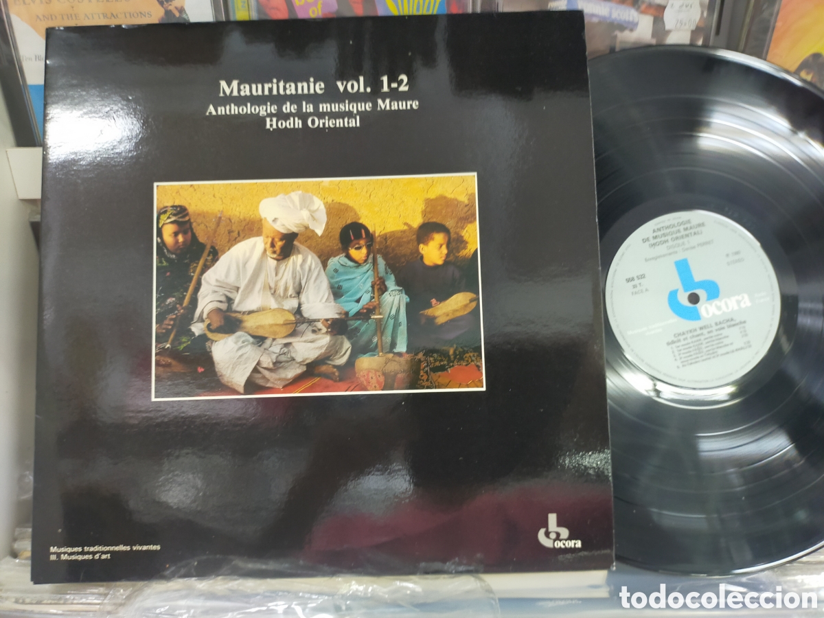 Disques de vinyle: Mauritanie vol.1 y 2 doble LP anthologie de la musique Maure hodh oriental Francia 1980 carpeta dobl