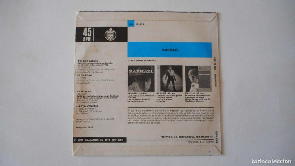 Discos de vinilo: DISCO RAPHAEL 45 RPM / C-CROMOS - Foto 2