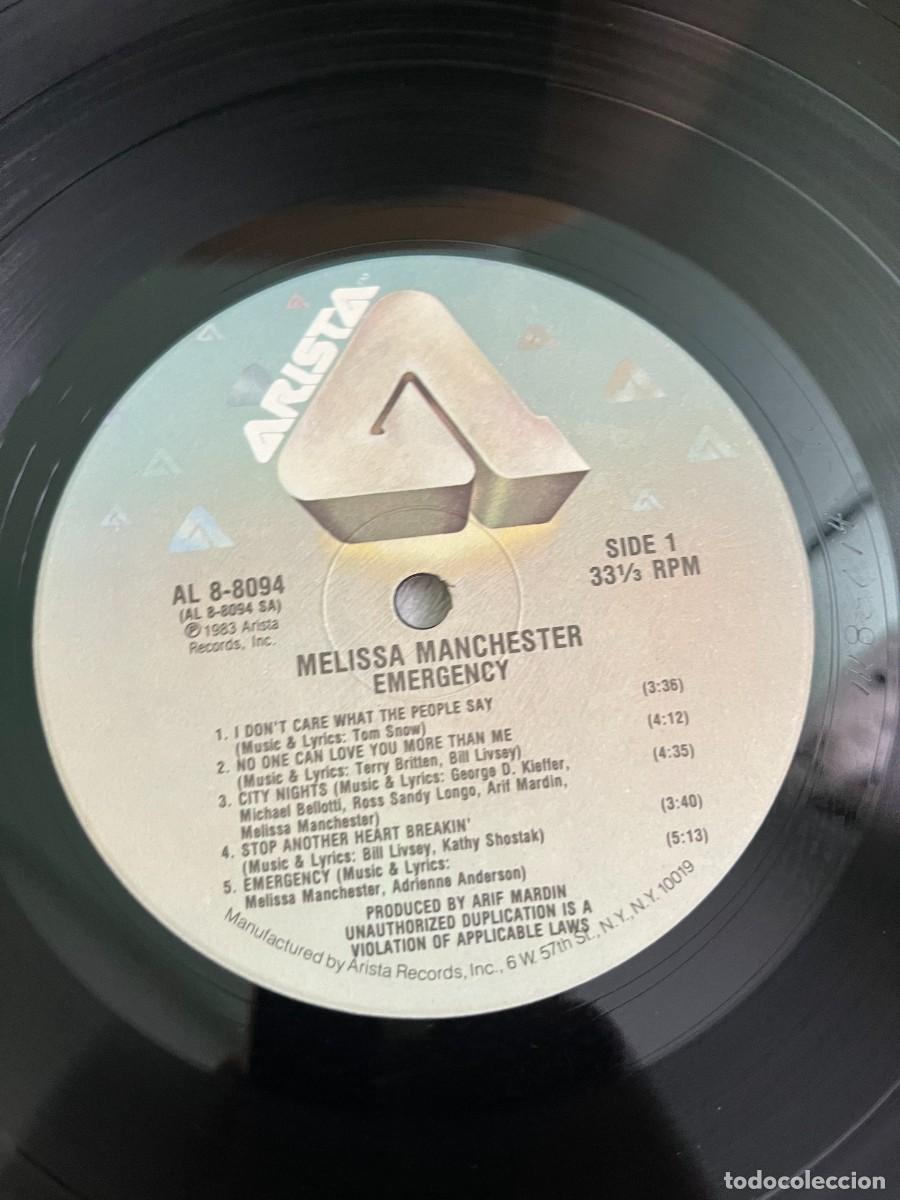 Discos de vinilo: Melissa Manchester &lrm;&ndash; Emergency - Foto 5