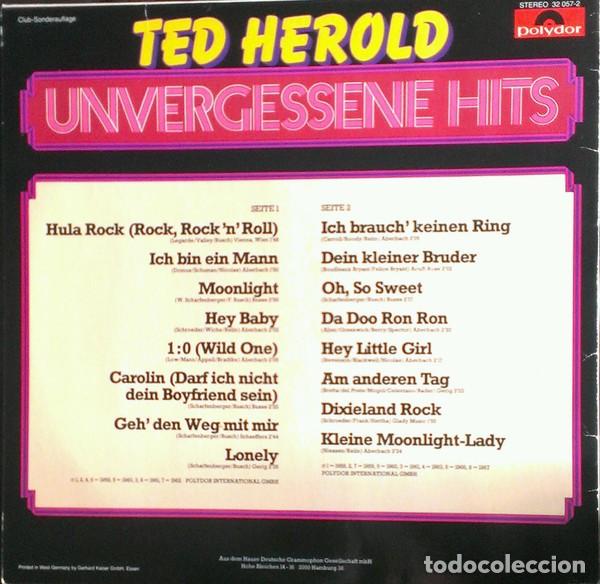 Discos de vinilo: Ted Herold &ndash; Unvergessene Hits - Foto 2