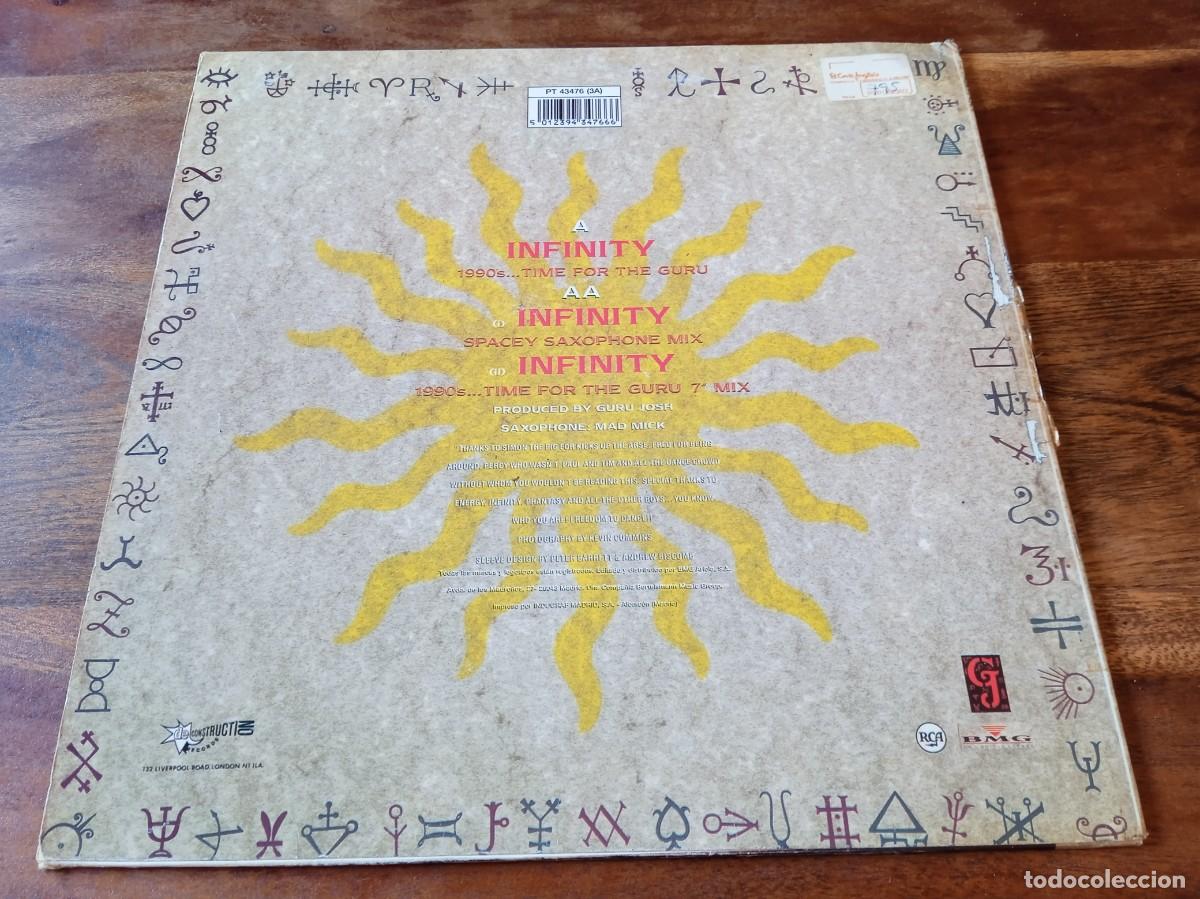 Discos de vinilo: Guru Josh - Infinity 3 versiones - Maxisingle original Deconstruction 1990 - Foto 2