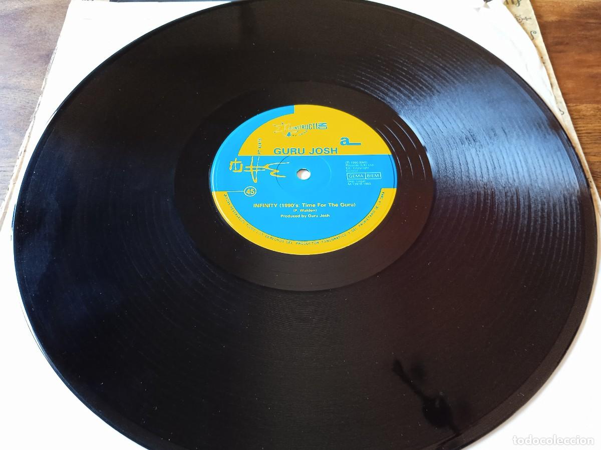 Discos de vinilo: Guru Josh - Infinity 3 versiones - Maxisingle original Deconstruction 1990 - Foto 3