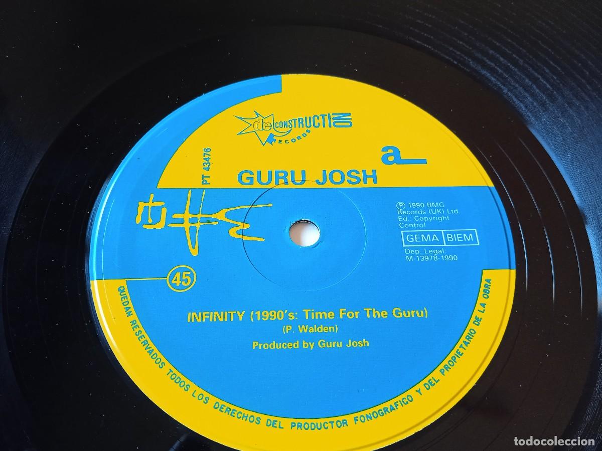 Discos de vinilo: Guru Josh - Infinity 3 versiones - Maxisingle original Deconstruction 1990 - Foto 4
