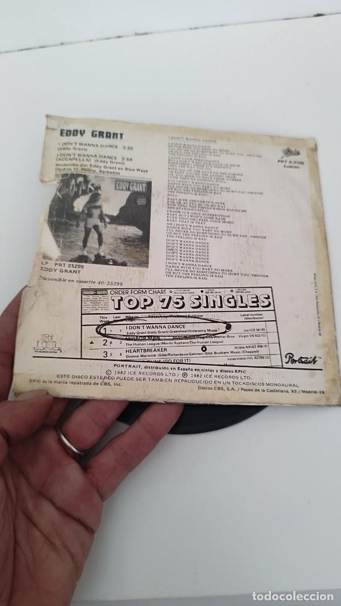 Discos de vinilo: EDDY GRANT , I dont wanna dance.Single 7&rdquo; - Foto 4