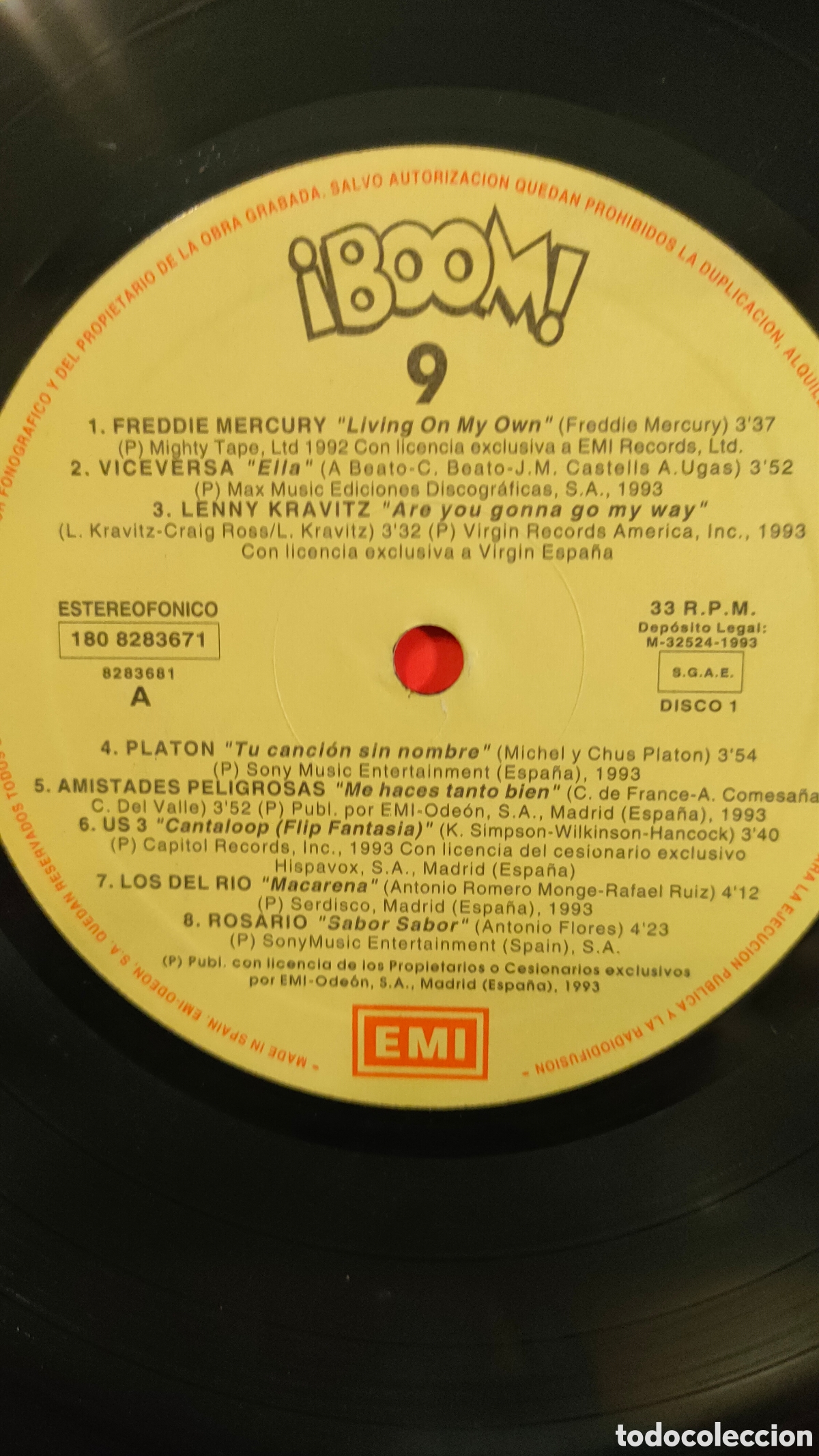 Discos de vinilo: &iexcl;Boom! 9 El Disco De Los &Eacute;xitos . 1993 Spain.. original ..doble LP disco de vinilo - Foto 3
