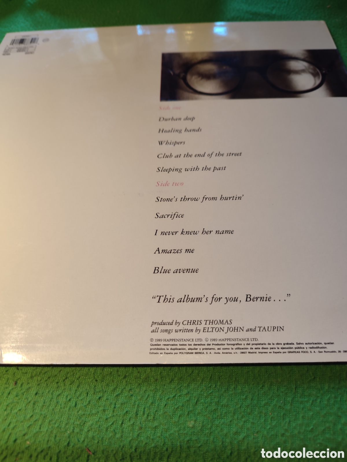 Discos de vinilo: Elton John - Sleeping with the past - Foto 4