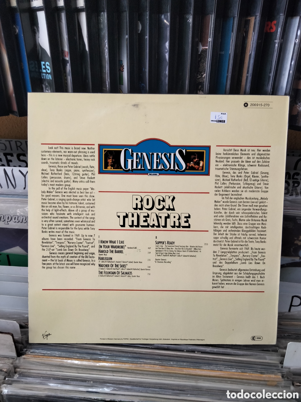 Discos de vinilo: G&eacute;nesis rock theatre - Foto 2