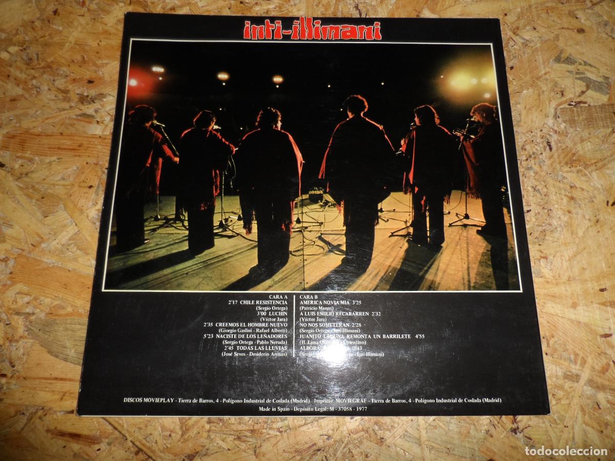 Discos de vinilo: Inti-Illimani - Resistencia - Foto 3