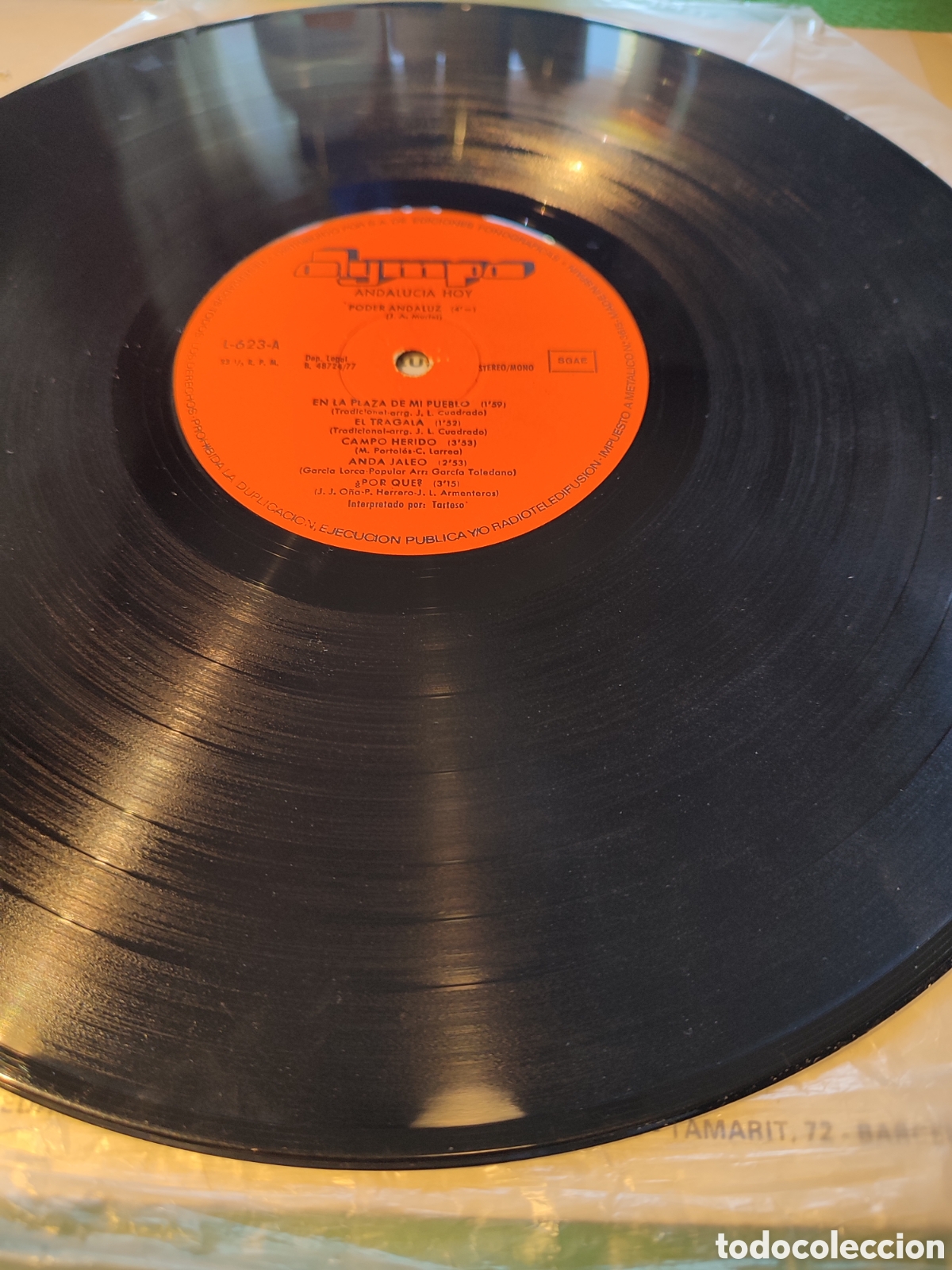 Discos de vinilo: Tarteso - Andaluc&iacute;a libre - Foto 3