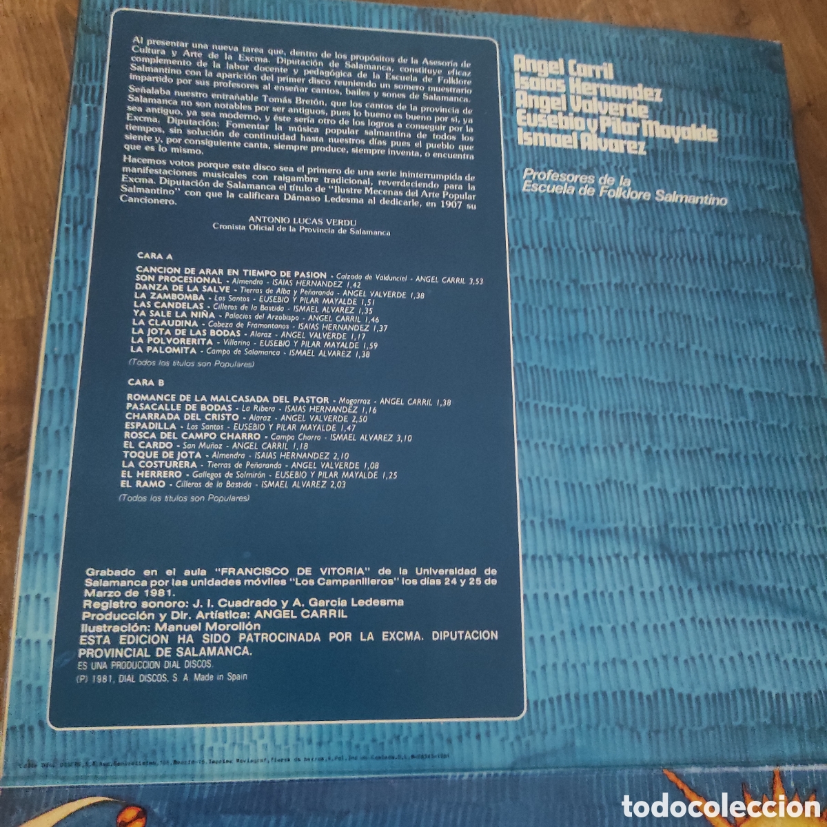 Discos de vinilo: Vinilo Escuela de Folklore Salmantino - Foto 3