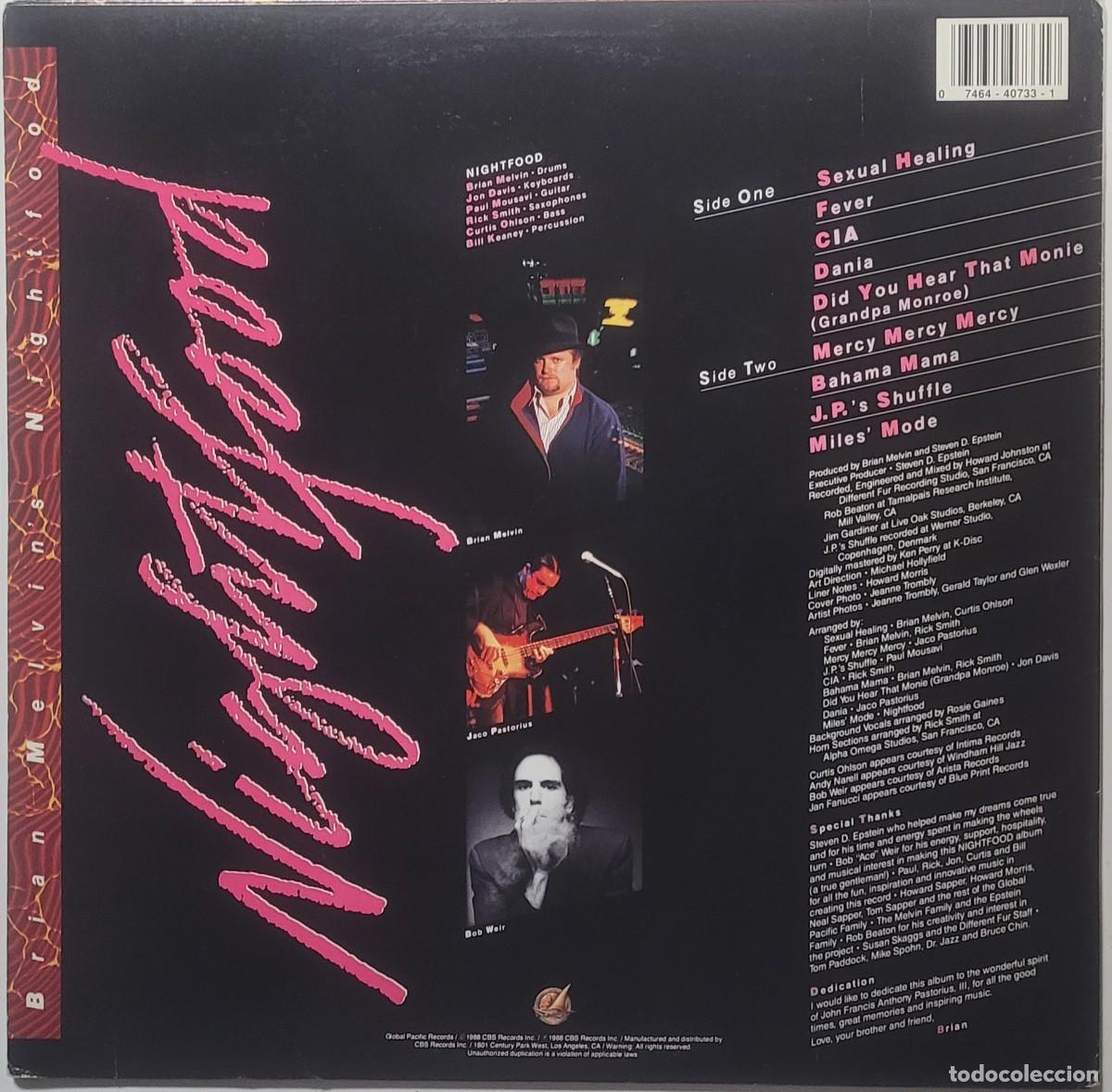Discos de vinilo: BRIAN MELVIN CON JACO PASTORIUS. NIGHTFOOD - Foto 2