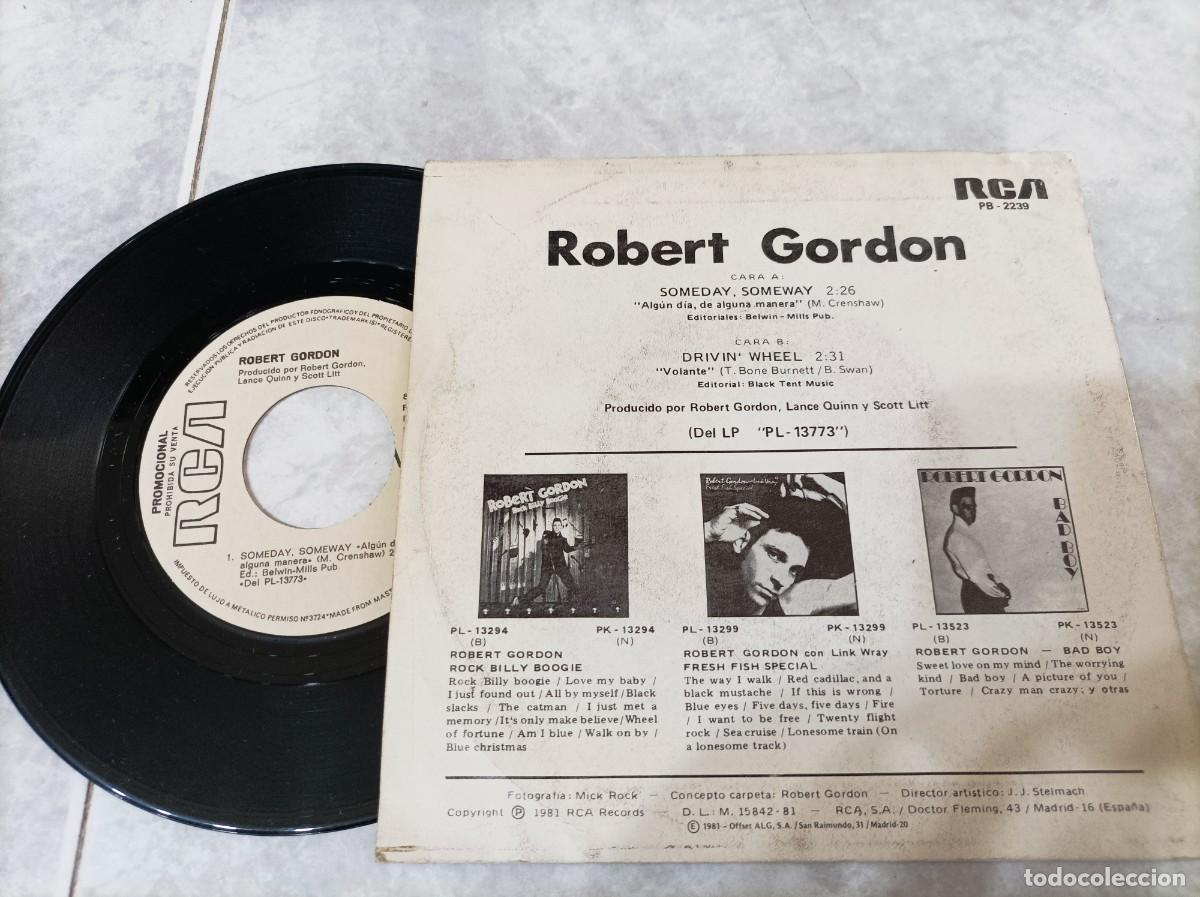 Discos de vinilo: Robert Gordon single promocional - Foto 2