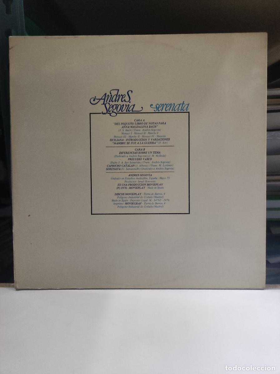 Discos de vinilo: Andr&eacute;s Segovia &ndash; Serenata - Foto 2
