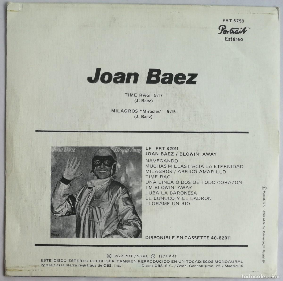 Discos de vinilo: Joan Baez, Time Rag, Portrait PRT 5759 - Foto 2