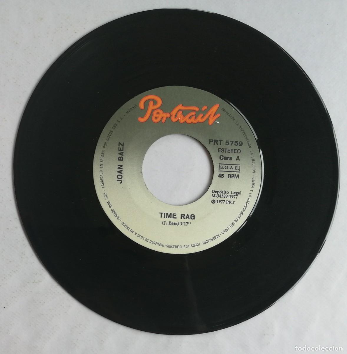 Discos de vinilo: Joan Baez, Time Rag, Portrait PRT 5759 - Foto 4