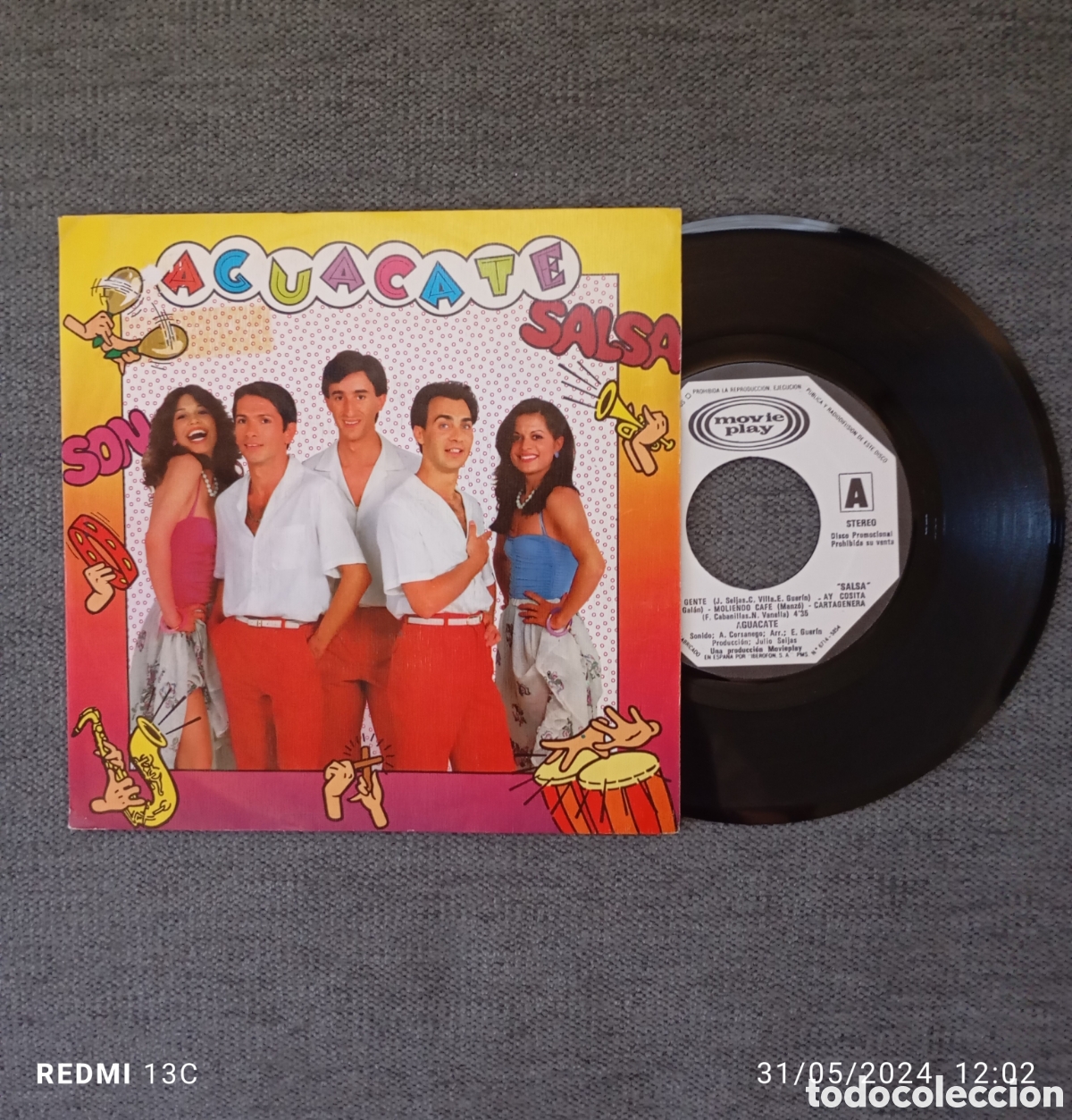 Discos de vinilo: Aguacate. Salsa ( Mix)/ Son ( Mix). Single 7&rdquo;, a&ntilde;o 1981. - Foto 1